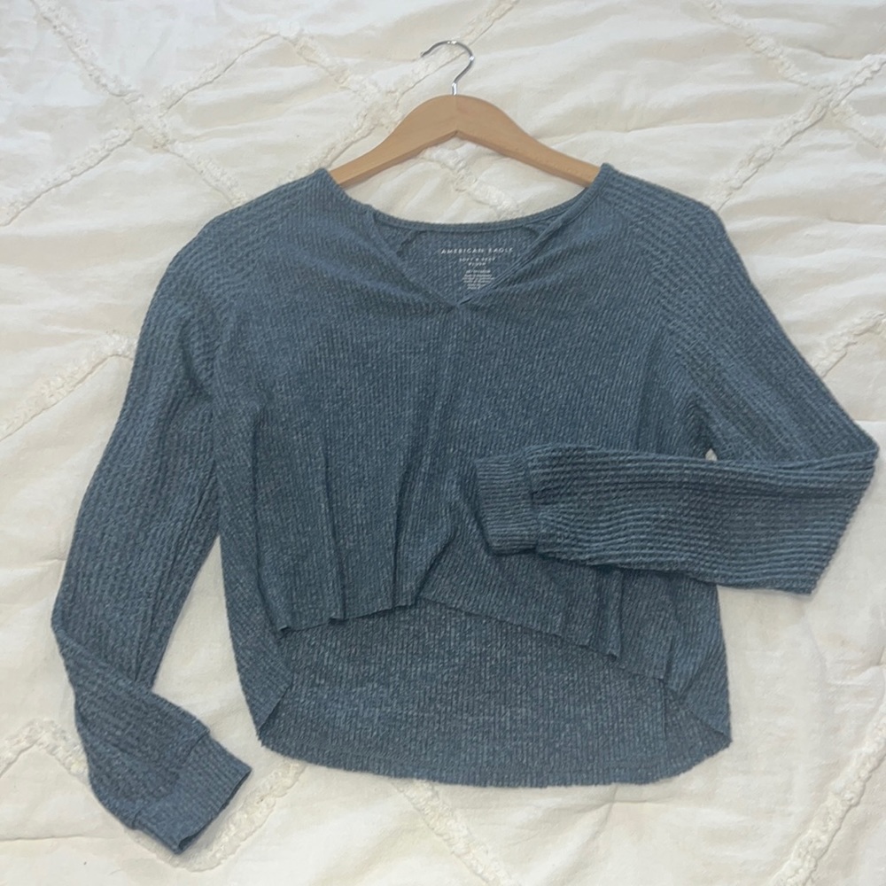 American Eagle soft & sexy plush cropped sweater